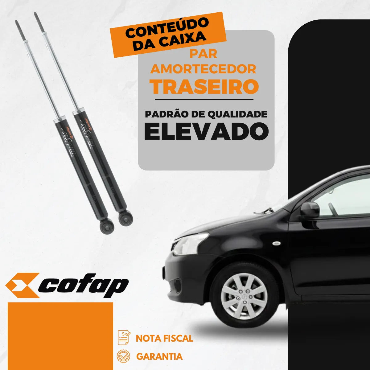 Par Amortecedor Traseiro Toyota Etios 2012 A 2021 Cofap