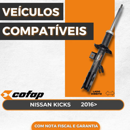 Amortecedor Dianteiro Direito Kicks 2016 Cofap Gp30584