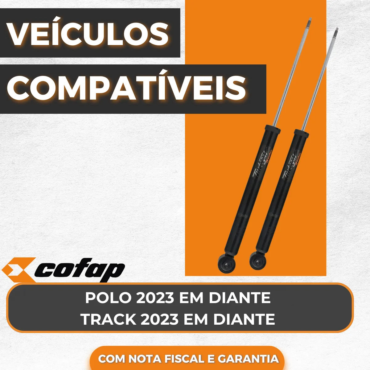Par Amortecedor Traseiro Polo 1.0 Mpi Track Cofap