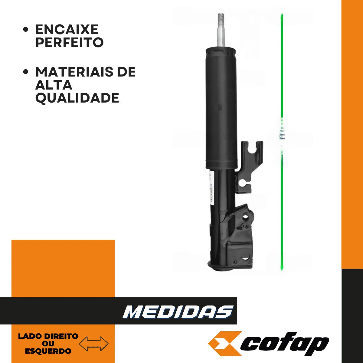 Amortecedor Traseiro Cofap Uno Mille Economy 1.0 2009 Diante
