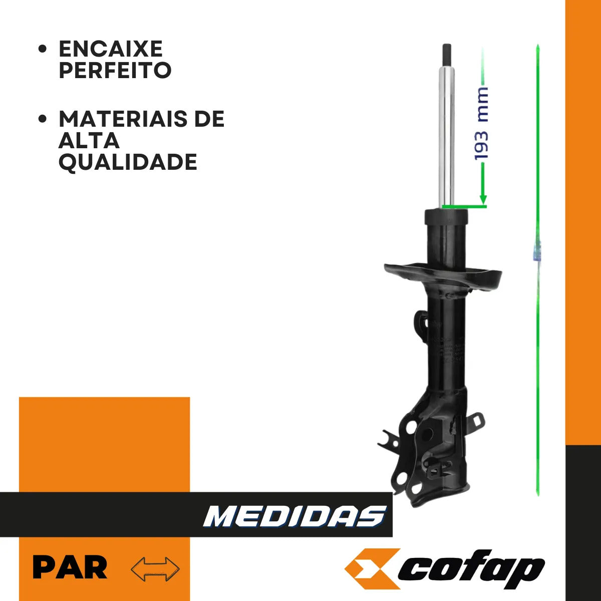 Par Amortecedor Dianteiro  Honda Civic 2.0 12/16 Cofap