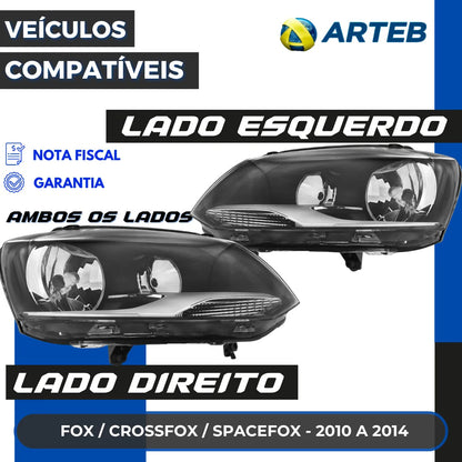 Farol Foco Duplo C/ Pisca Fox 10 2011 2012 2013 2014 Arteb