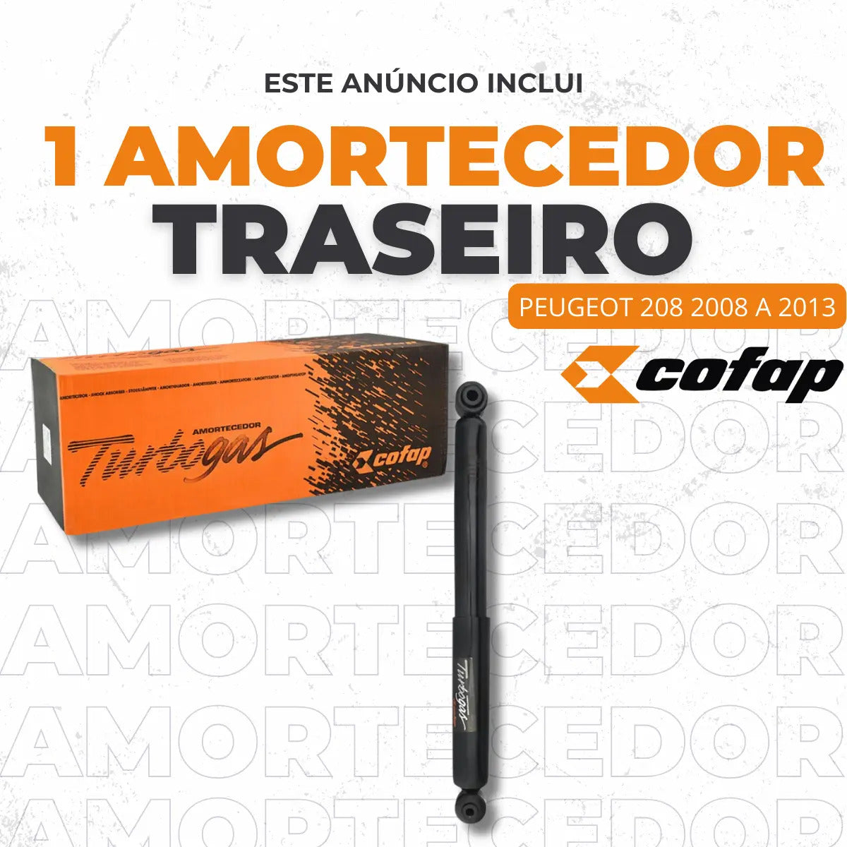 Amortecedor Traseiro Original Cofap Peugeot 208 2008