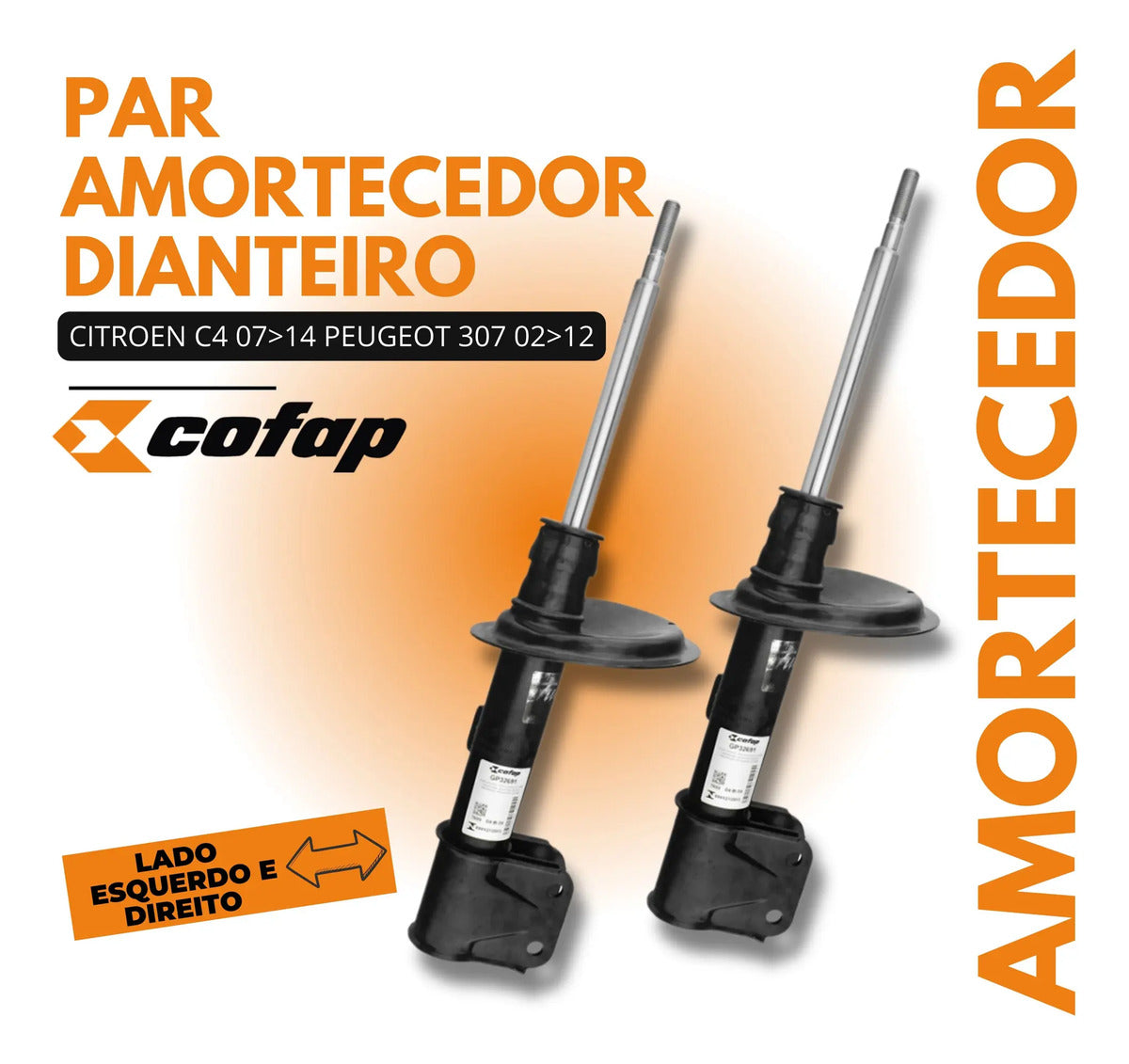Par Amortecedor Dianteiro 307 02-12 Cofap Gp32691 Gp32692