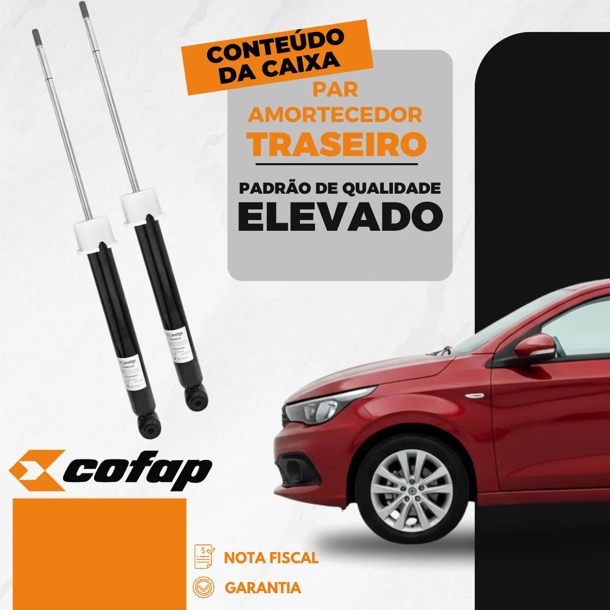 Par Amortecedor Traseiro Argo 1.0 1.3 1.8 Original Cofap