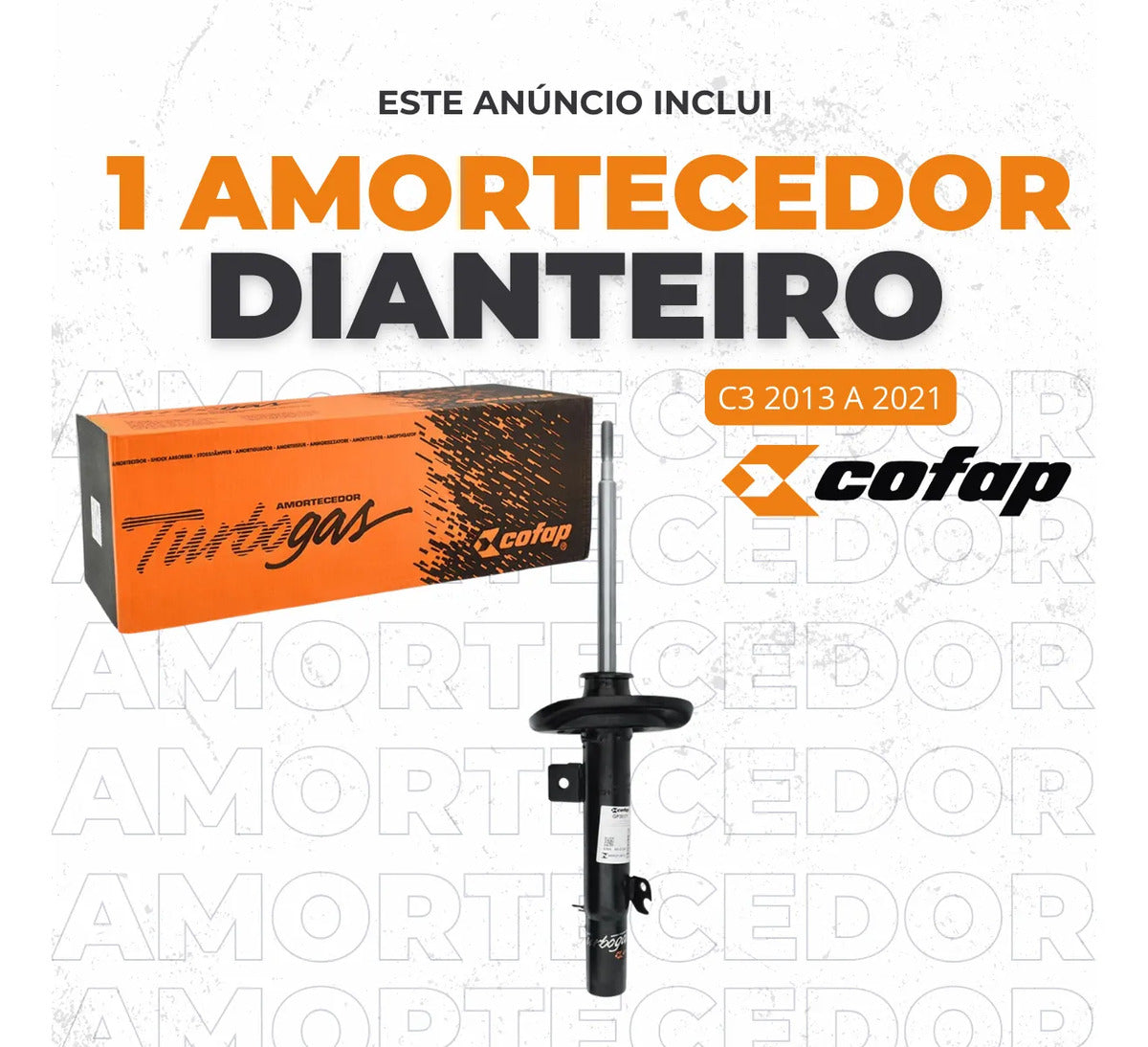 Amortecedor Dianteiro Direito C3 2013 A 2021 Manual Cofap