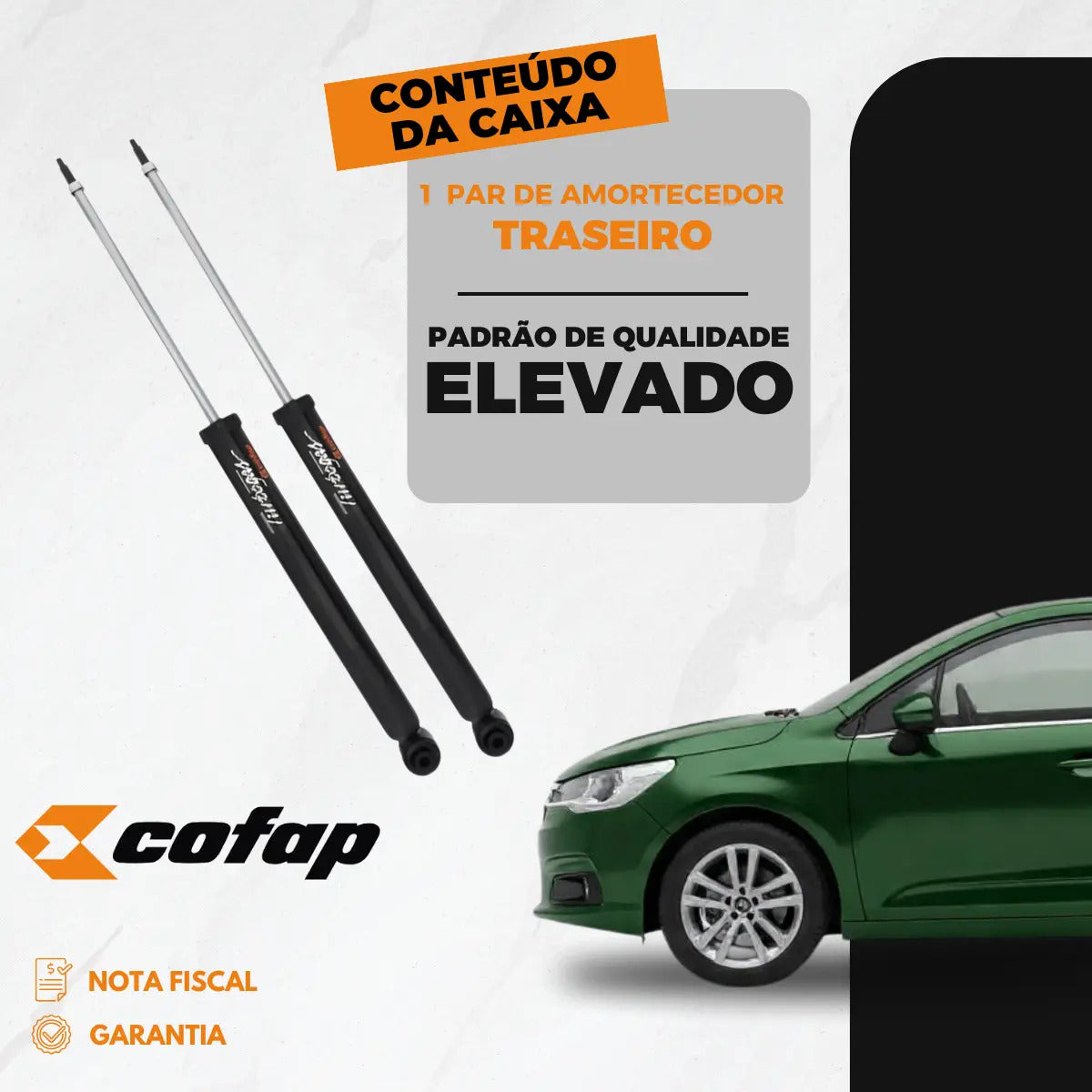 Par Amortecedor Traseiro Citroen C4 Lounge Peugeot 408 Cofap