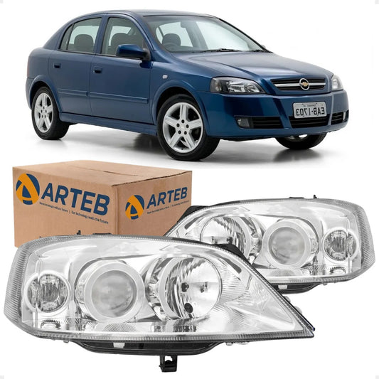 Farol Gm Astra 2003 A 2010 2011 Com Motor De Regulagem Arteb