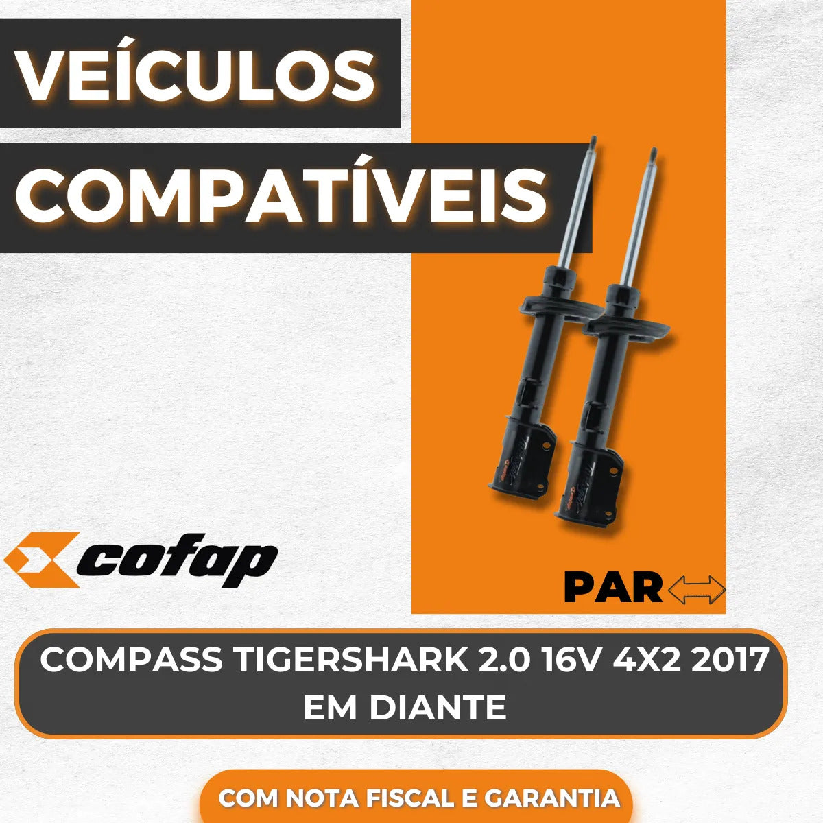 Par Amortecedor Traseiro Compass 4x2 2017 Diante - Cofap