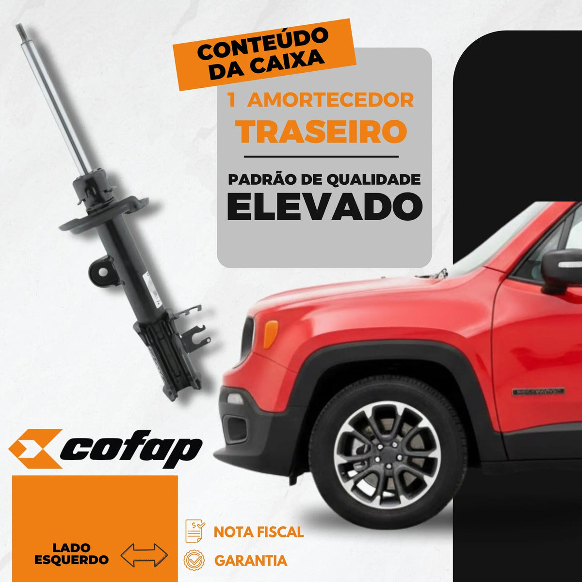 Amortecedor Traseiro Esquerd Renegade 4x2 2015 Cofap Gp33226