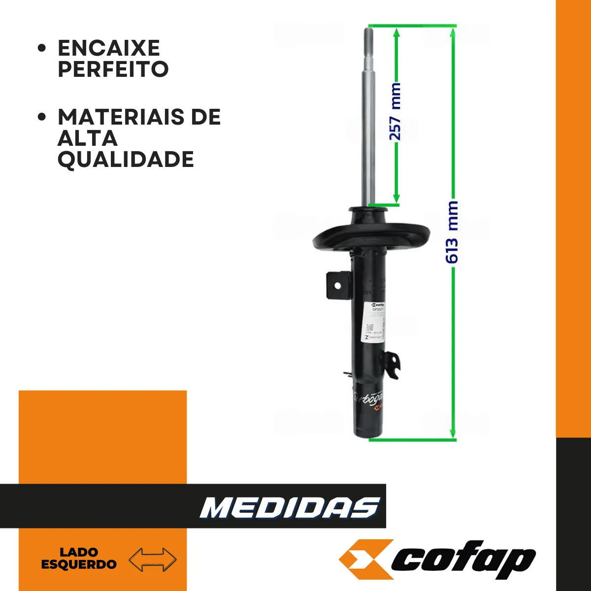 Amortecedor Dianteiro Esquerdo C3 2013 A 2021 Manual Cofap