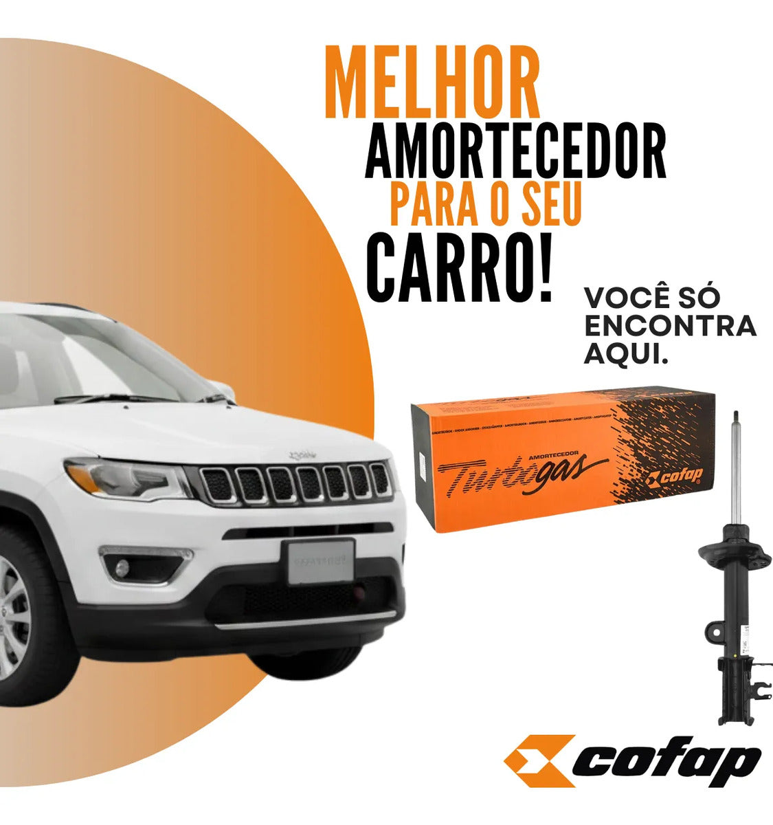Amortecedor Traseiro Esquerdo Compass 2.0 Diesel 17... Cofap