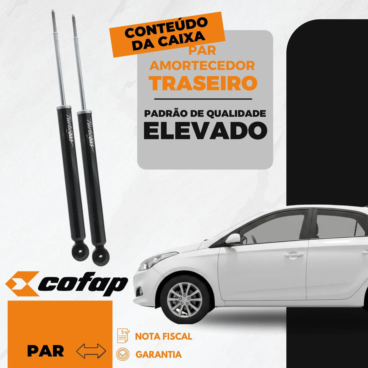 Par Amortecedor Traseiro Cofap Hb20 2012 Em Diante Gb48246