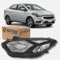 Farol Para Gm Onix Prisma Lt 2017 A 2019 Máscara Negra Arteb