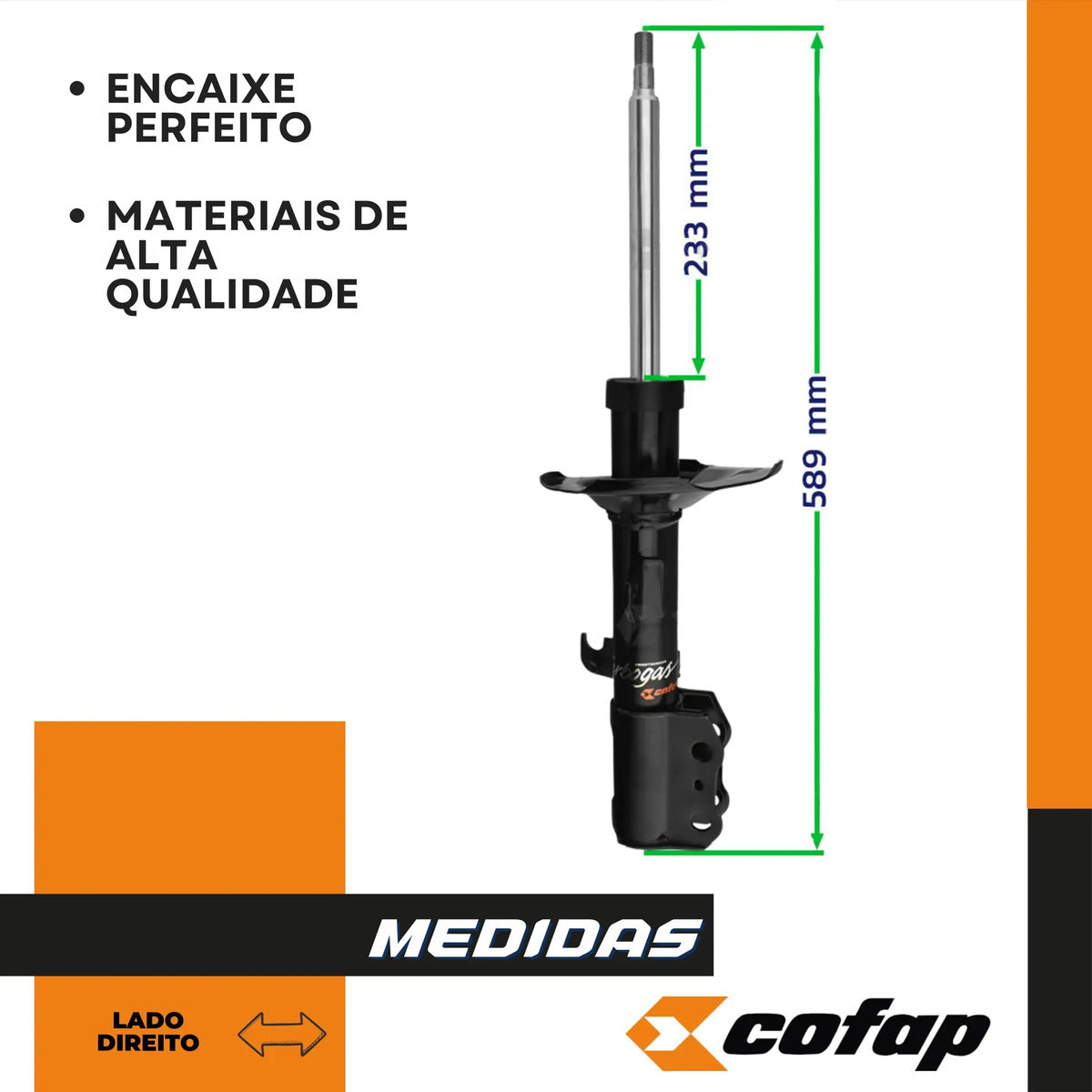 Amortecedor Dianteiro Direito Fielder 03 - 06 Cofap Gp32497m