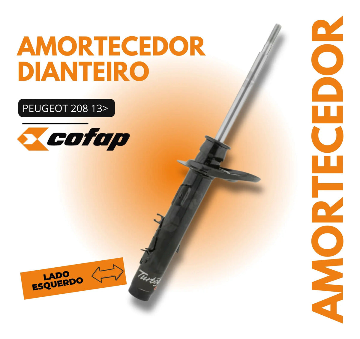 Amortecedor Dianteiro Esquerdo 208 2013 Aut. - Cofap Gp30383