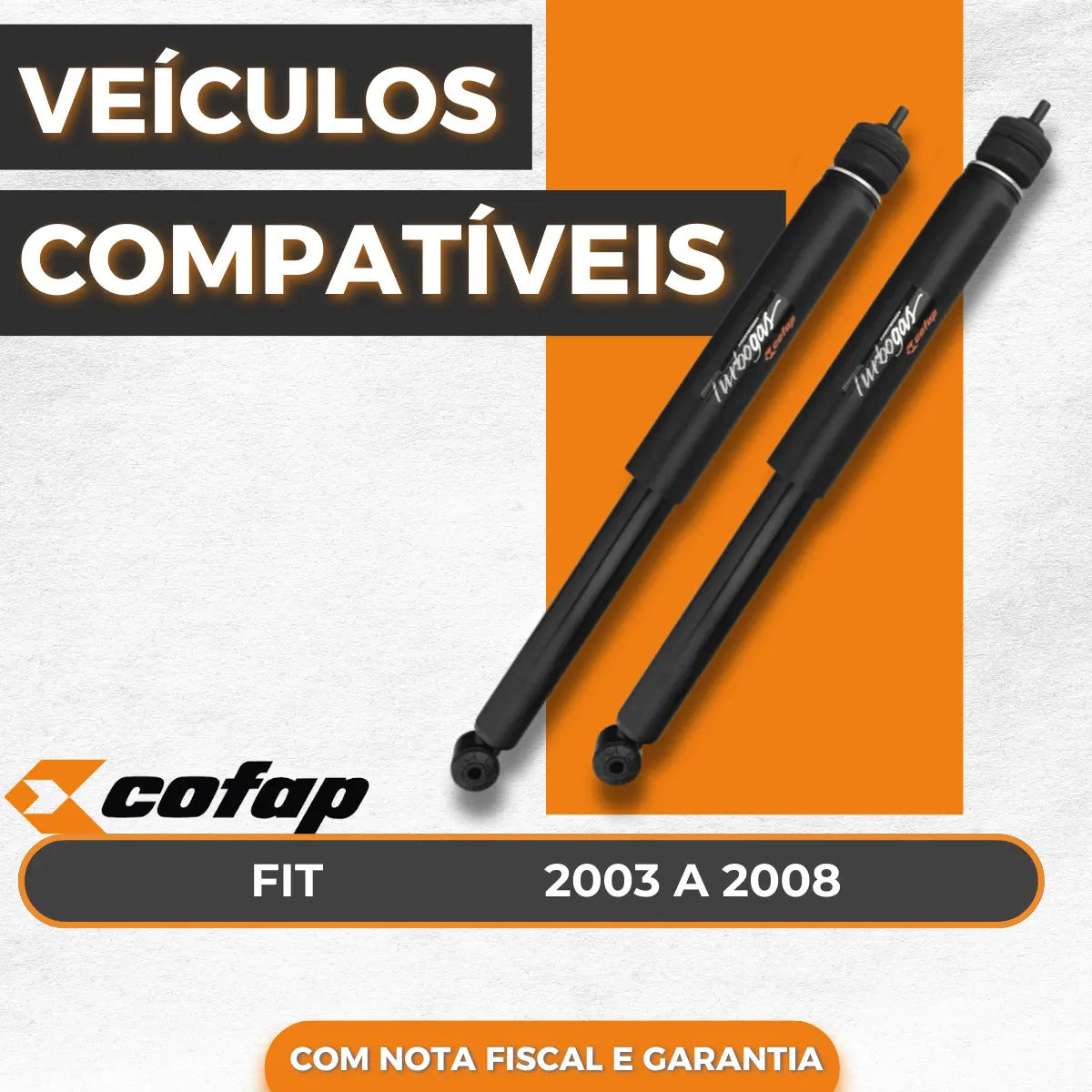 Par Amortecedor Traseiro Honda Fit 2003 A 2008 Cofap