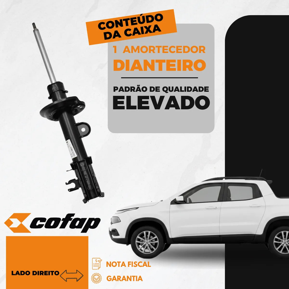 Amortecedor Dianteiro Direito Toro 2.0 Flex/diesel Cofap