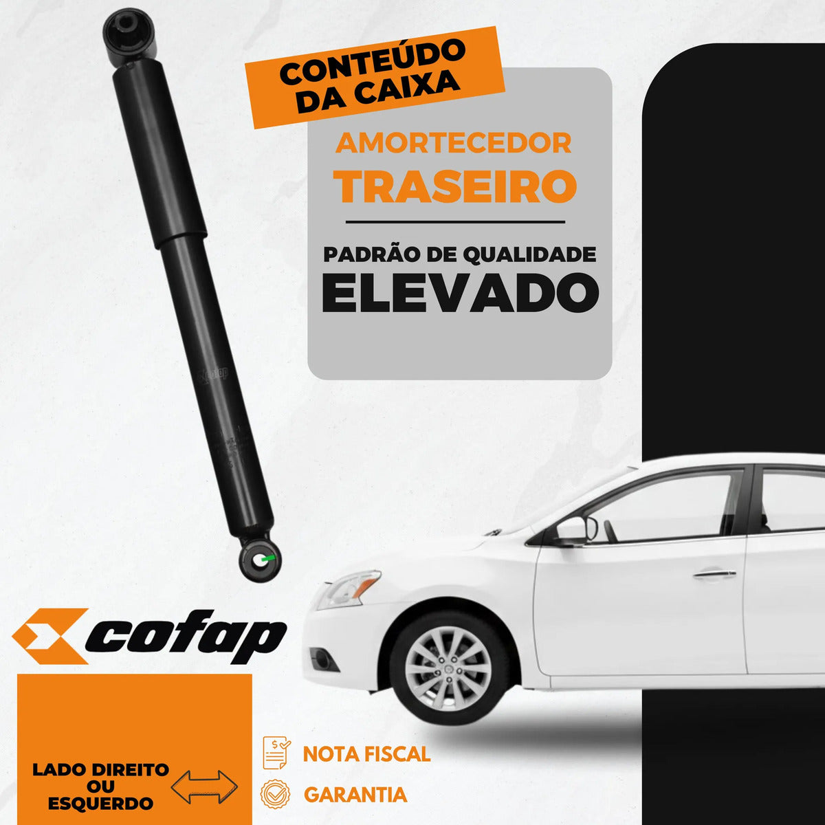 Amortecedor Traseiro Sentra Cofap Turbogas 07/11