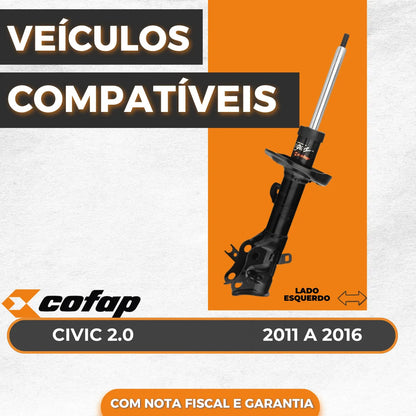 Amortecedor Dianteiro Esquerdo Honda Civic 2.0 12/16 Cofap