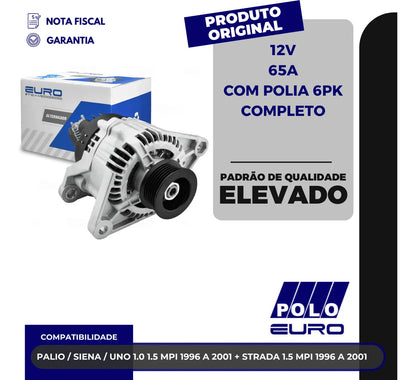 Alternador Fiat Uno Palio Strada Siena 1.0 1.5 65a 1996/2004
