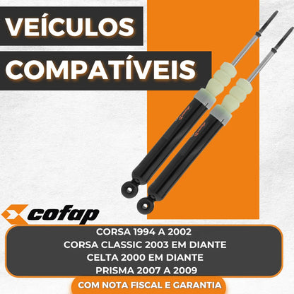 Par Amortecedor Traseiro Cofap Corsa Classic 2003 Em Diante
