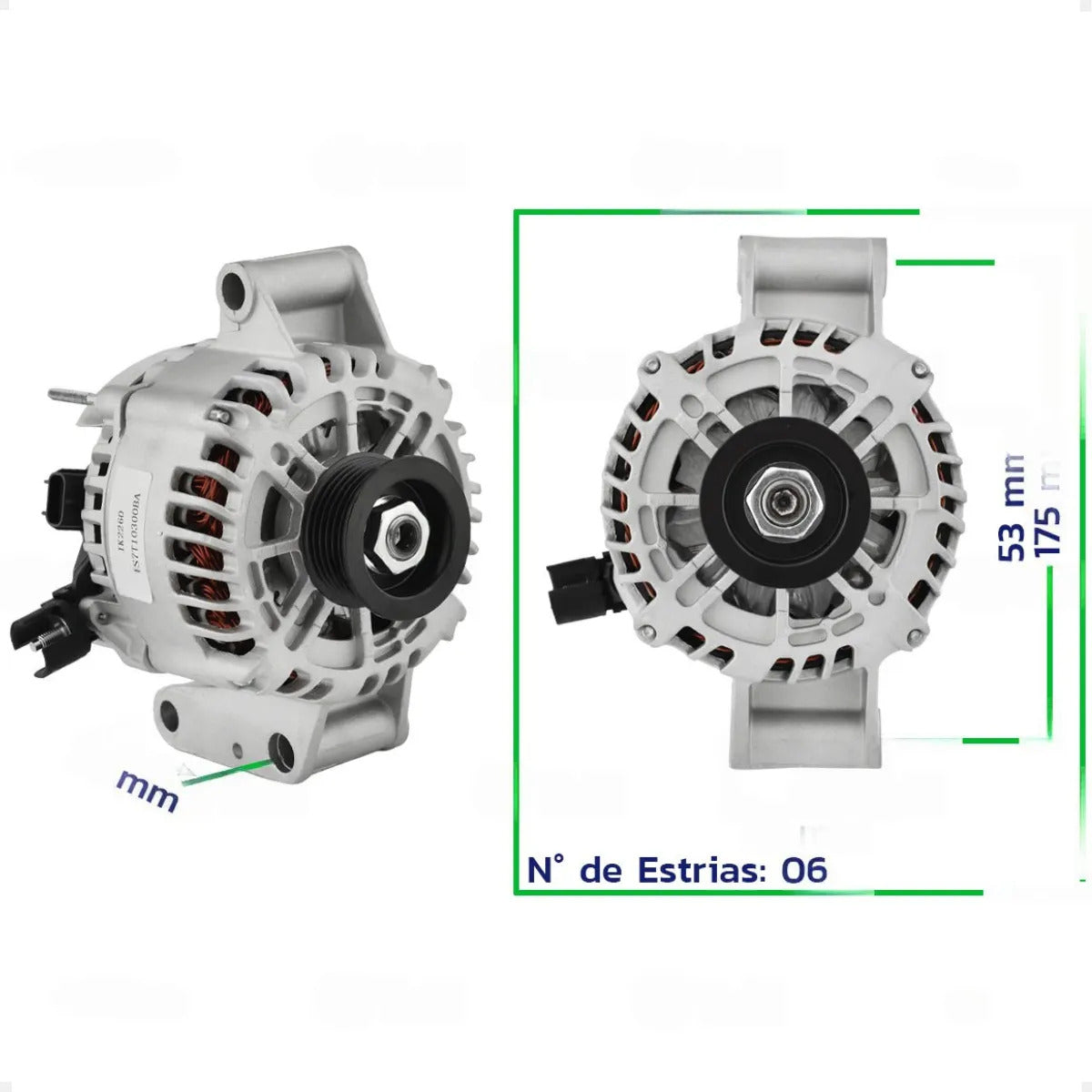 Alternador Focus Ecosport Mondeo 2.0 115a 12v Com Polia 6pk