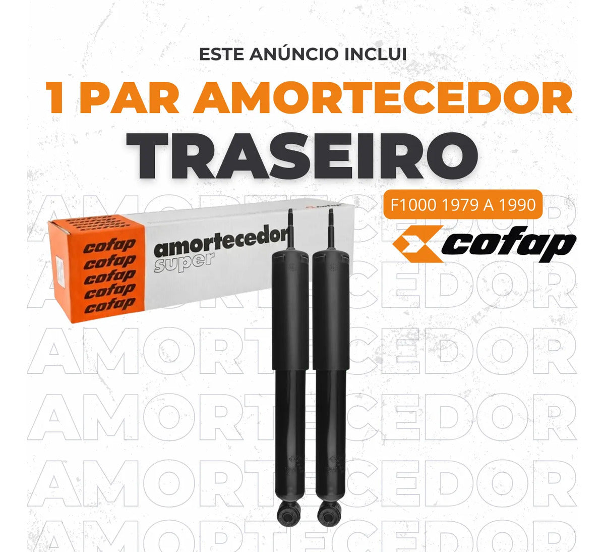 Par Amortecedor Traseiro F1000 1979 A 1990 Cofap