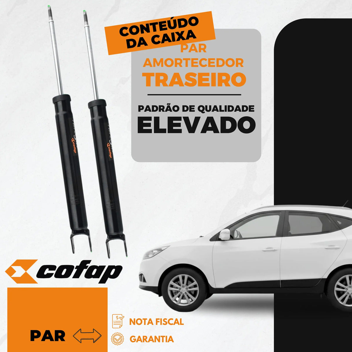 Par Amortecedor Traseiro Ix35 10/15 Cofap Gb48260