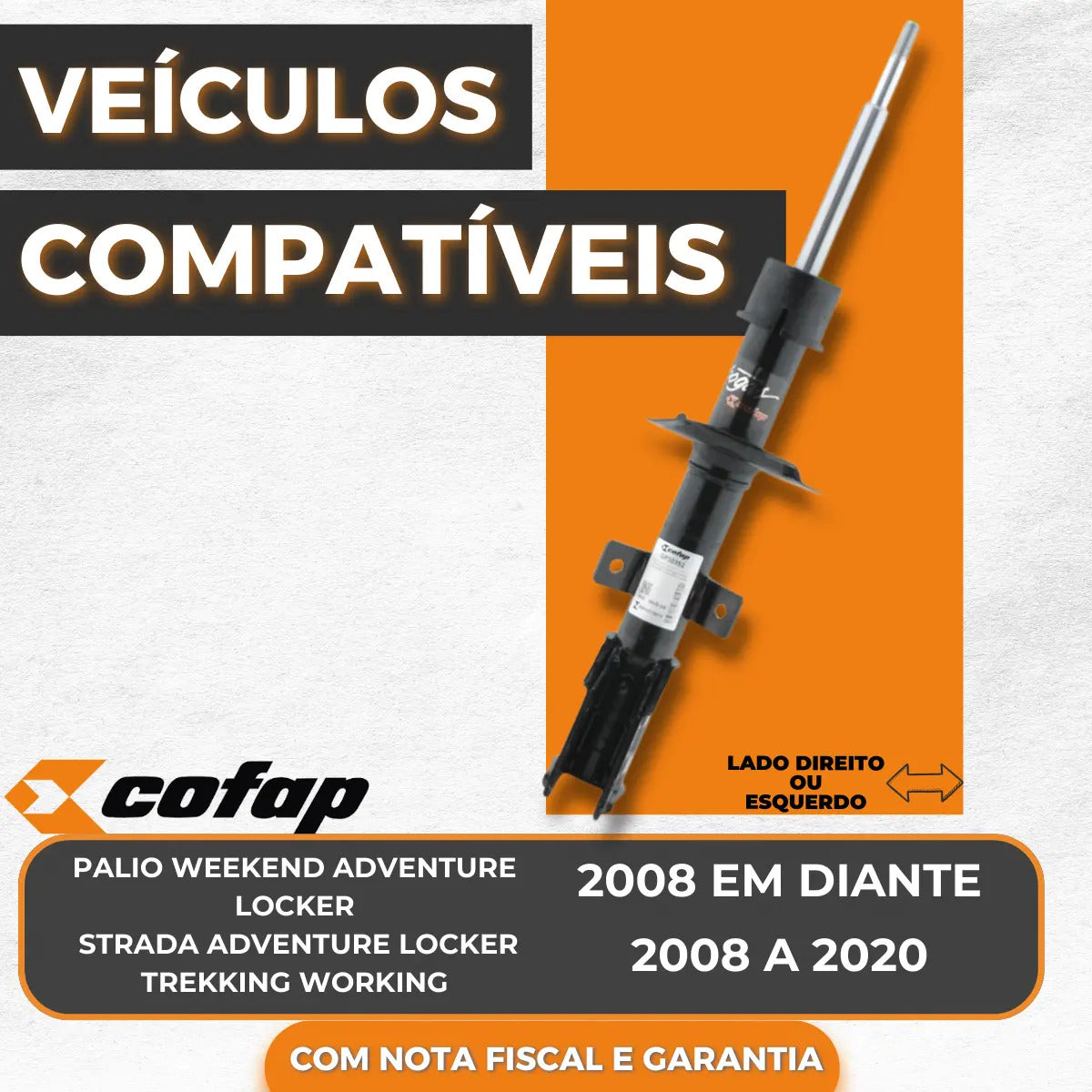 Amortecedor Dianteiro Cofap Fiat Palio Adventure 2008 Diante