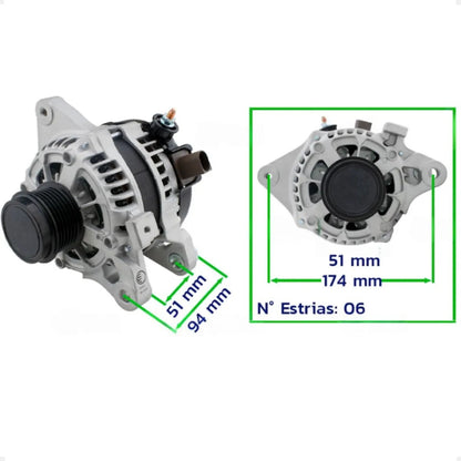 Alternador Toyota Corolla 1.8 2.0 2015/.. 110a 12v