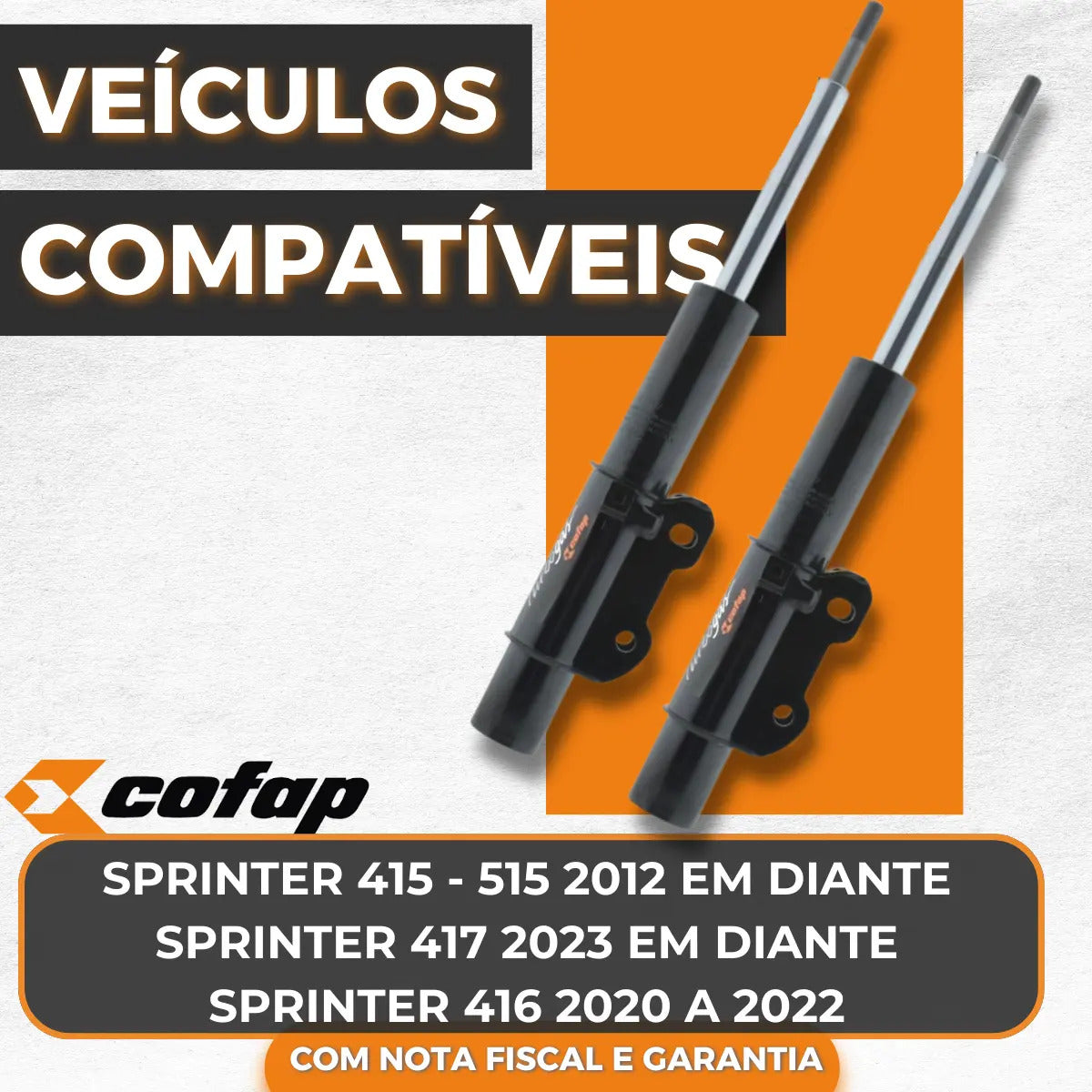 Par Amortecedor Dianteiro Mb Sprinter 515 2012.. Cofap