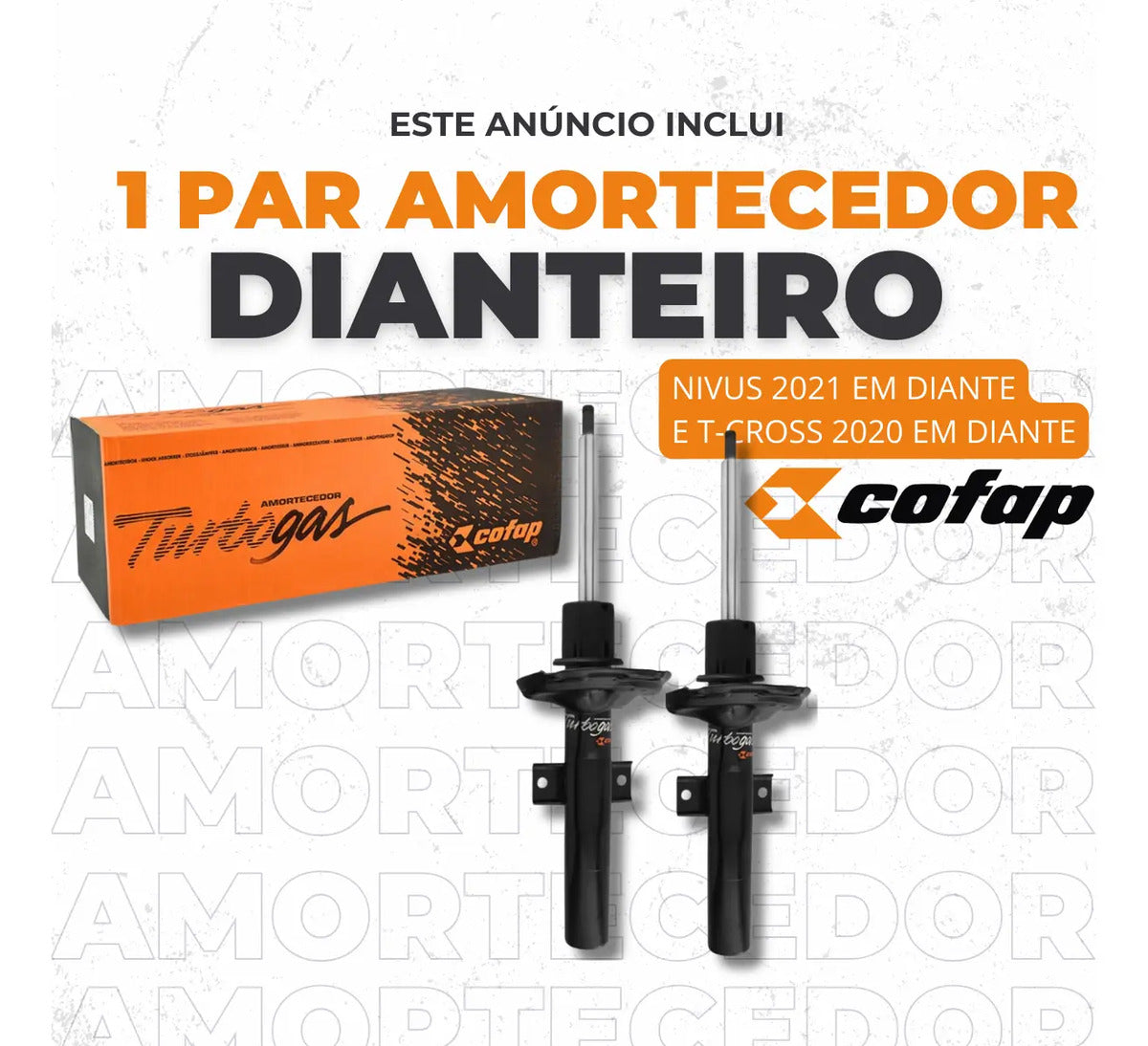 Par Amortecedor Dianteiro Nívus T-cross 1.0 1.4 Tsi Cofap