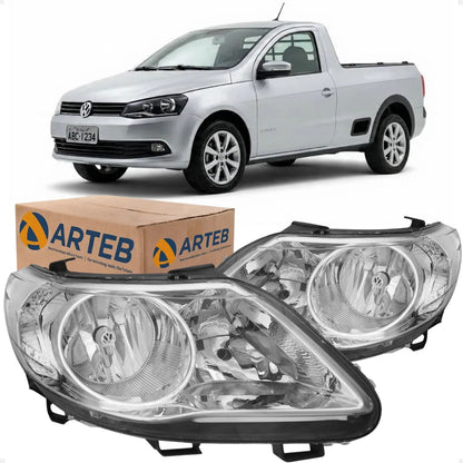 Farol Vw Saveiro G5 2008 A 2012 Foco Duplo Defletor Vw Arteb