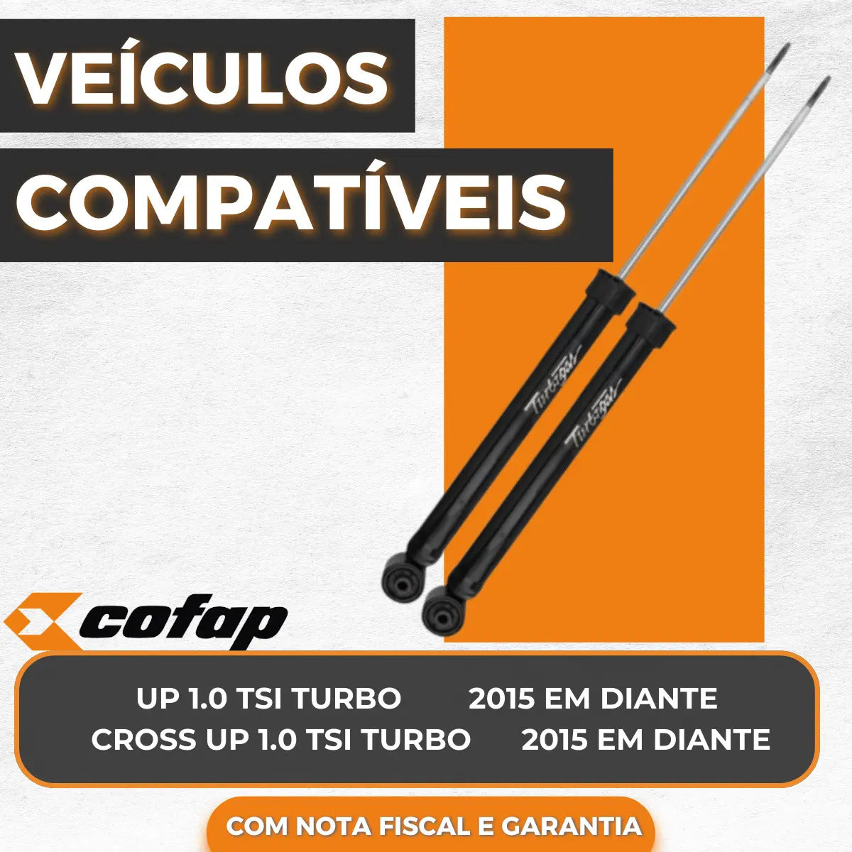 Par Amortecedor Traseiro Cofap Tsi Turbo 2015 Em Diante