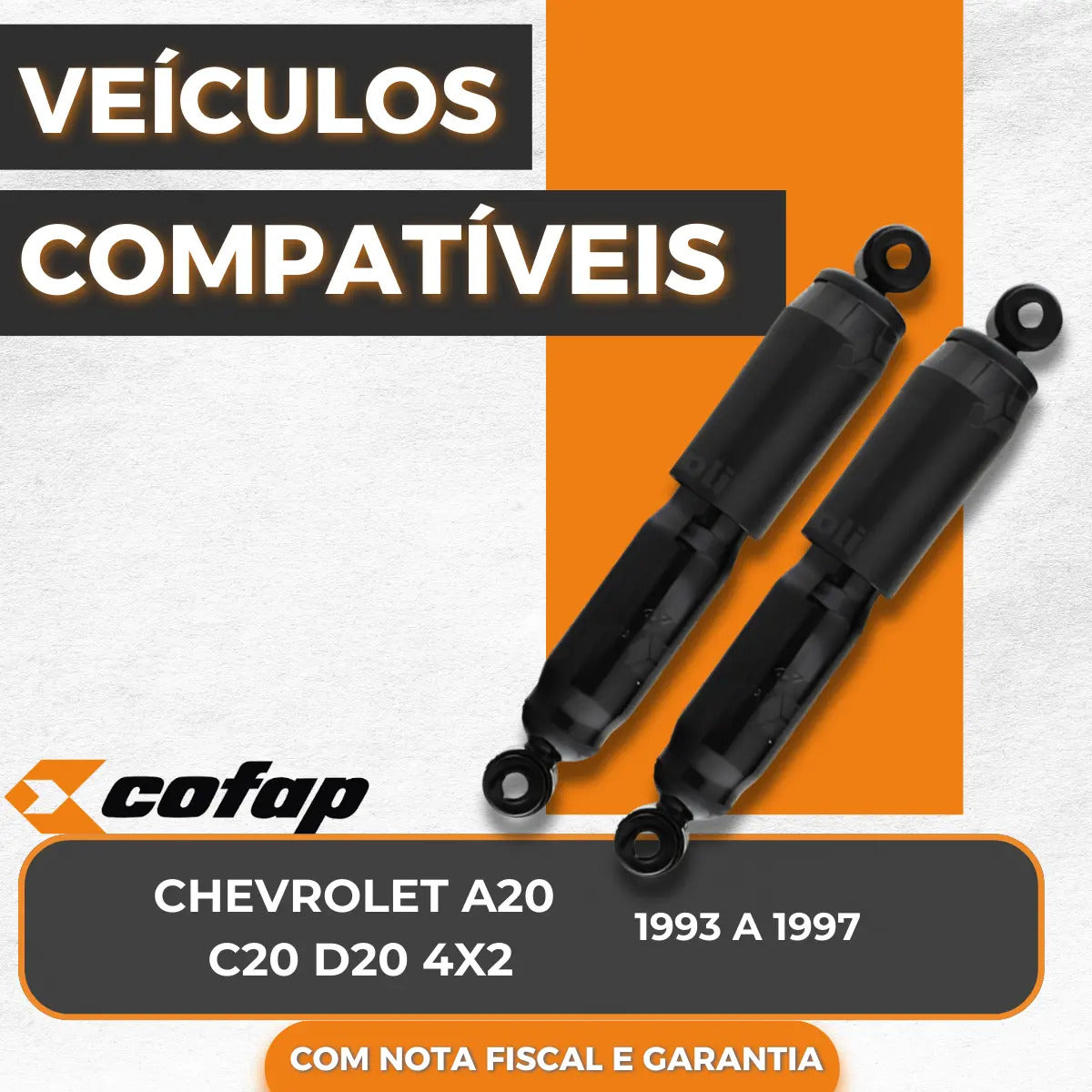 Par Amortecedor Dianteiro D-20 93 94 95 96 Original Cofap