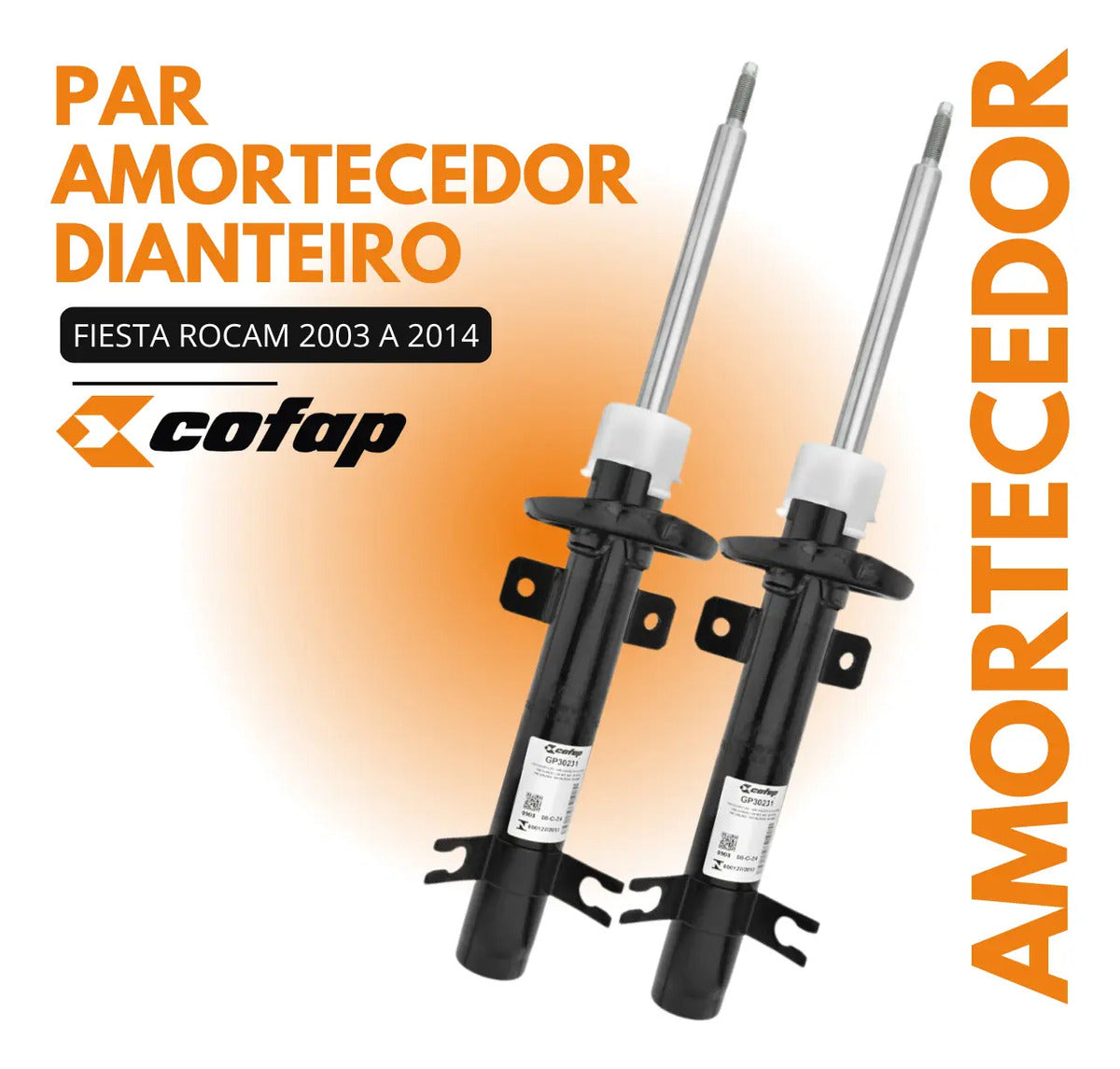 Par Amortecedor Dianteiro Ford Fiesta 2003 A 2014 Cofap