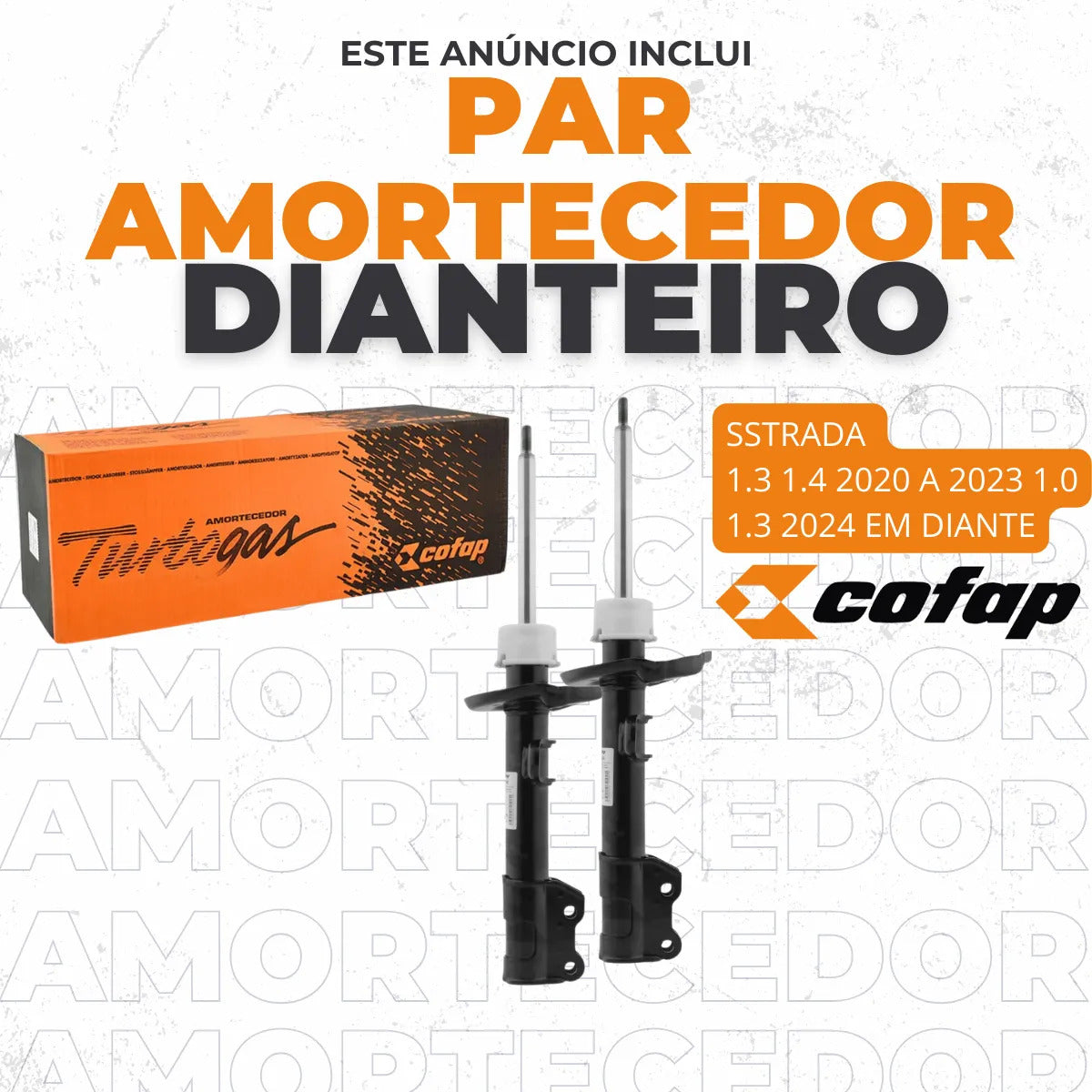 Par Amortecedor Strada 2016 A 2024 Cofap Gp33398 - Gp33399