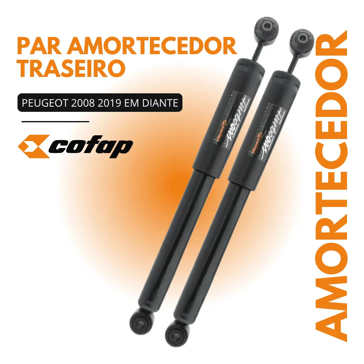 Par Amortecedor Traseiro Peugeot 2008 - 2019 Em Diante Cofap