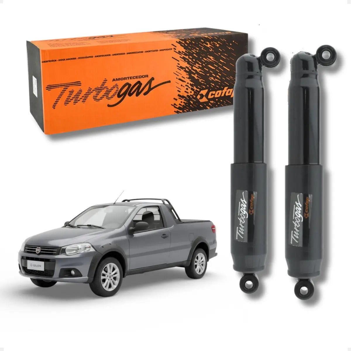 Par Amortecedor Traseiro Fiat Strada Gl12380  Original Cofap