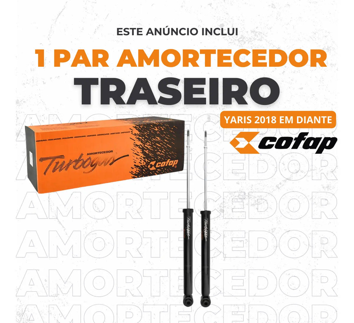 Par Amortecedor Traseiro Yaris 2018 Em Diante - Cofap