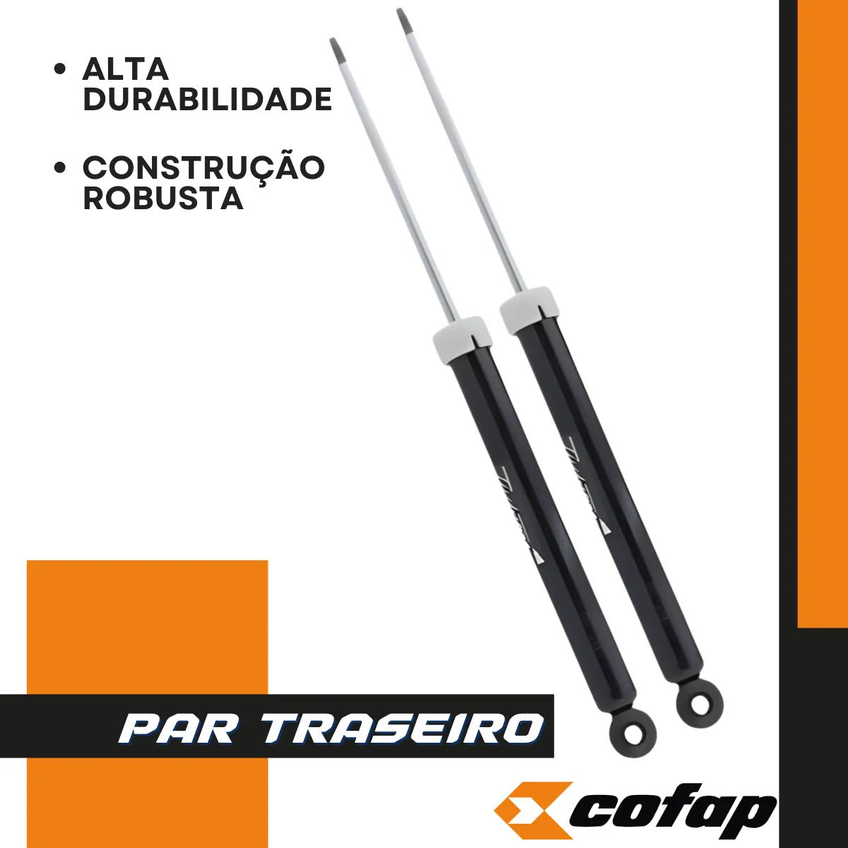 Par Amortecedor Traseiro Original Cofap Prisma 2015 Turbogás