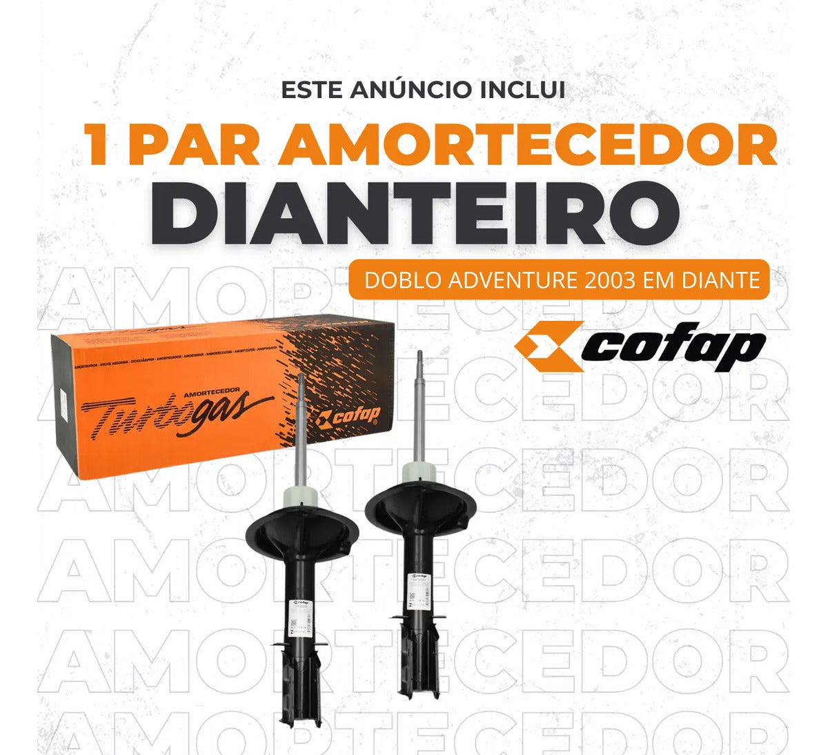 Par Amortecedor Dianteir Doblo Adventure Original Cofap 2012