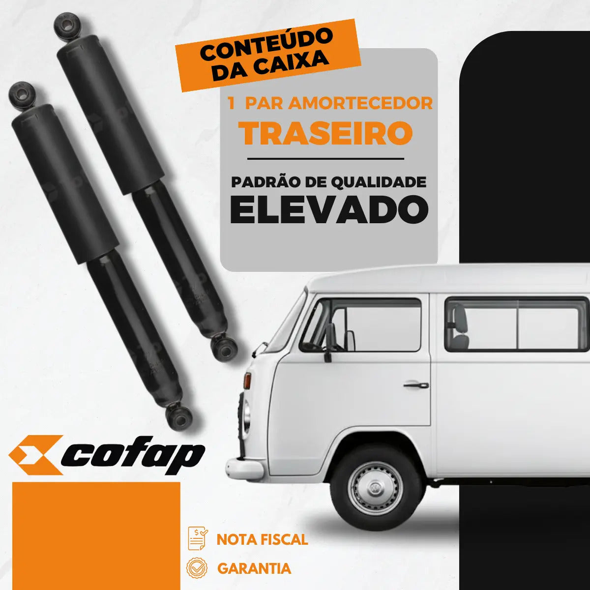 Par Amortecedor Traseiro Kombi Clipper 1978 A 1996 Cofap Sup