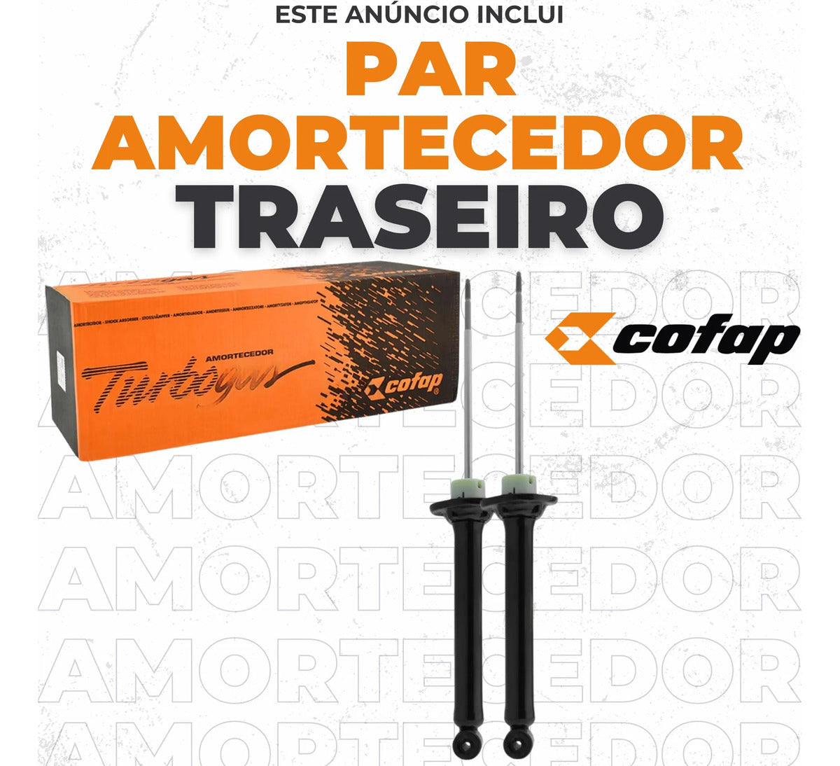 Par Amortecedor Traseiro Cofap Gol G5 A G7 2008 Em Diante
