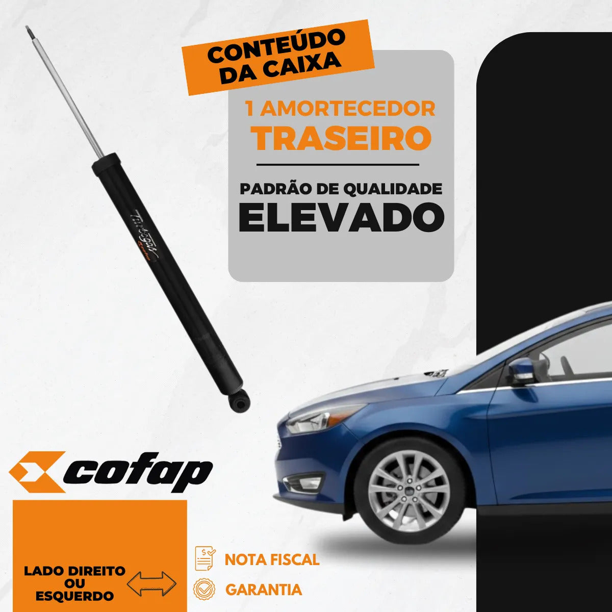 Amortecedor Traseiro Focus 2.0 2014 2015 Cofap Original