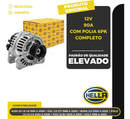 Alternador Audi A3 Golf Polo Fox Bora Gol Gti 12v90a6pk