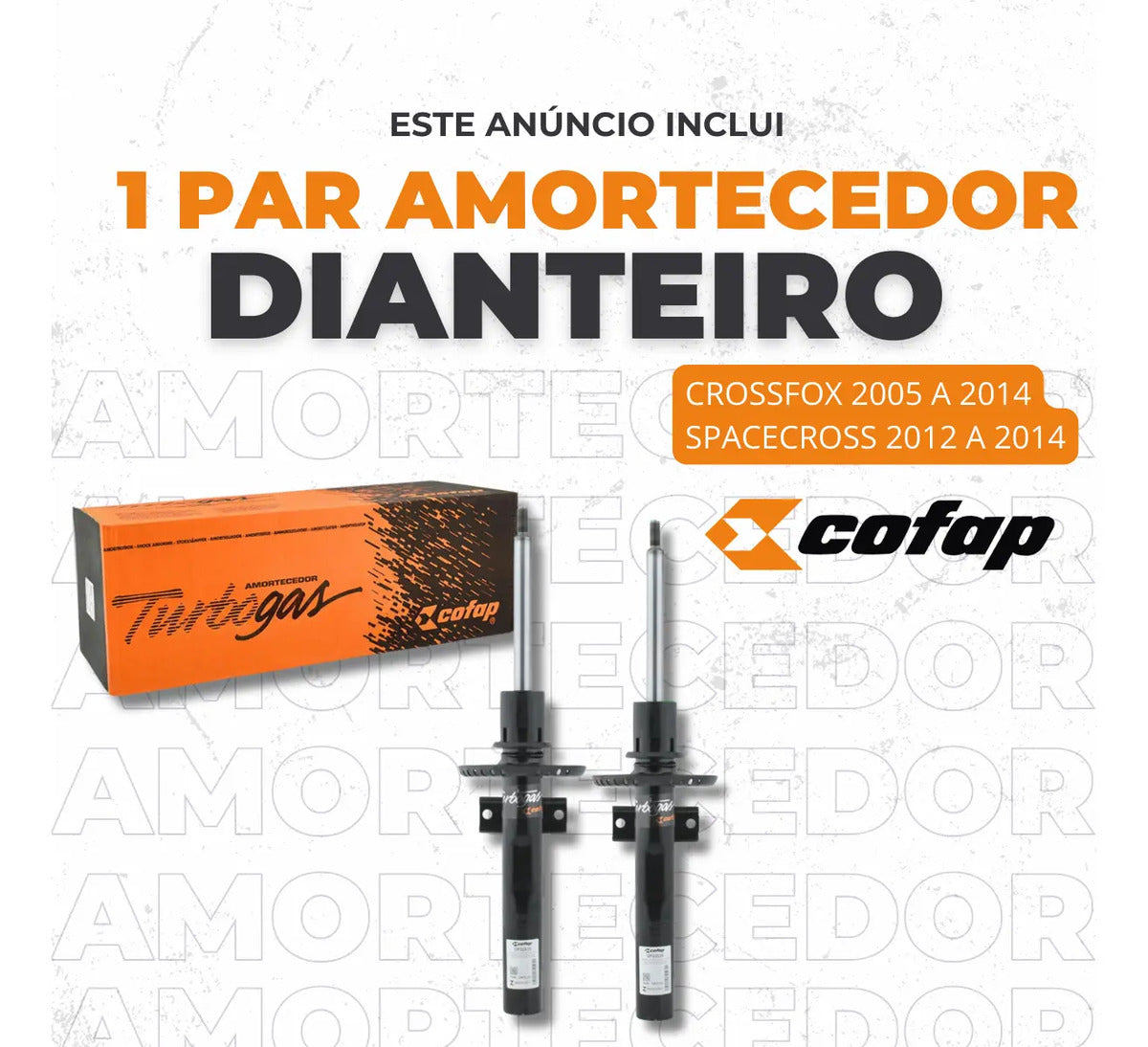 Par Amortecedor Dianteiro Crossfox Spacecross Original Cofap