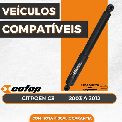 Amortecedor Traseiro Citroen C3 2003 A 2012 Original Cofap