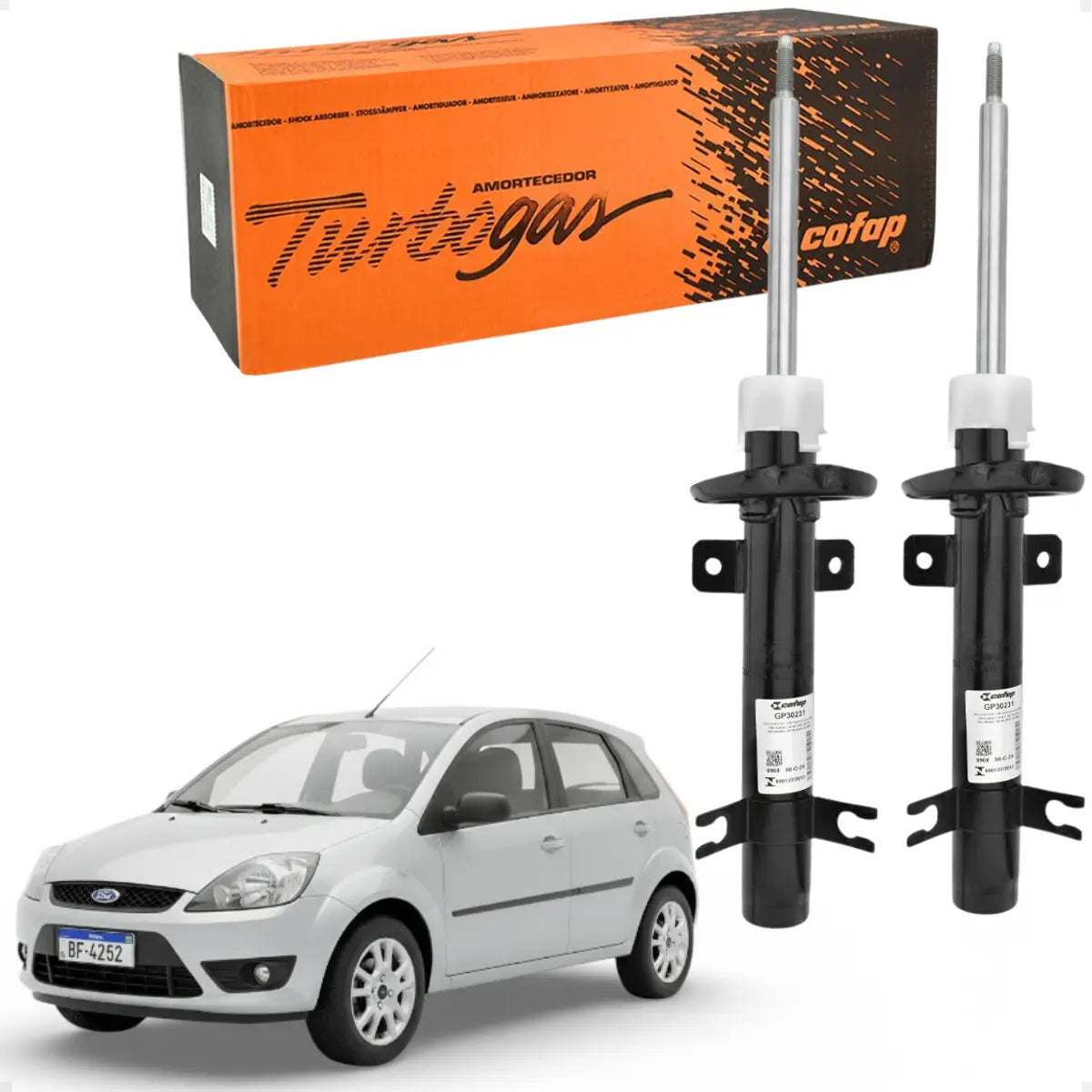 Par Amortecedor Dianteiro Ford Fiesta 2003 A 2014 Cofap
